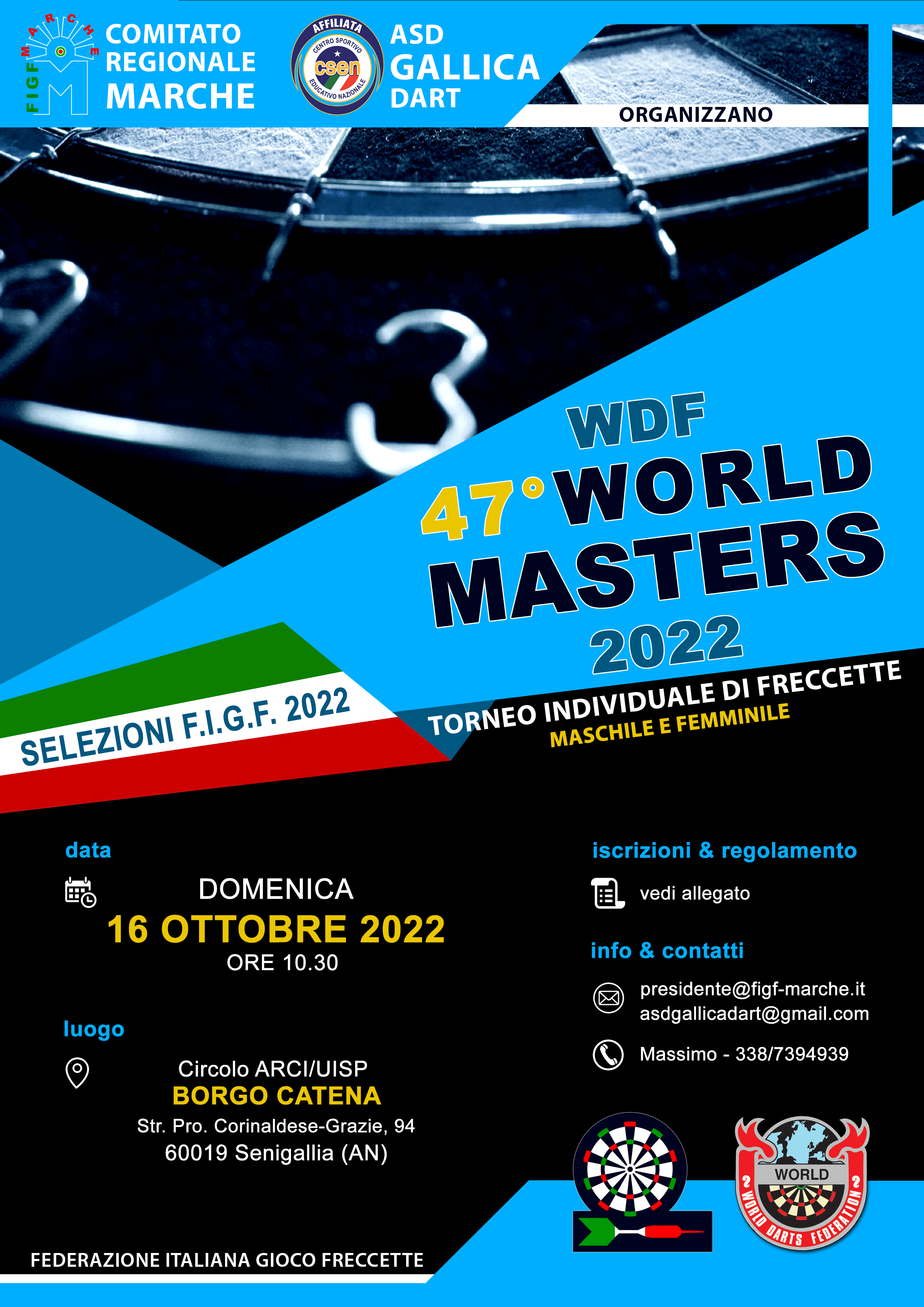 Selezioni WDF World Masters 2022 - Locandina